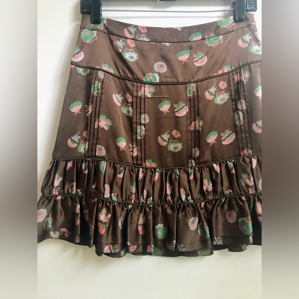 Marc Jacobs Silk Vintage Floral print midi skirt.